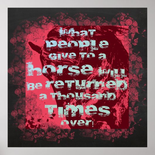 ホース引用文II – ポスター (正面)