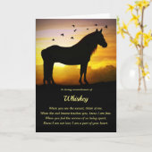 ホース悔やみや弔慰スピリチュアル馬名 カード (黄色い花)