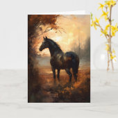 ホース悔やみや弔慰ピースピースサンセットエクストリアン カード (黄色い花)