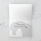 ホース悔やみや弔慰ブラックシルエット カード (内部)