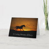 ホース悔やみや弔慰メモリアル名前をカスタムする カード (正面)