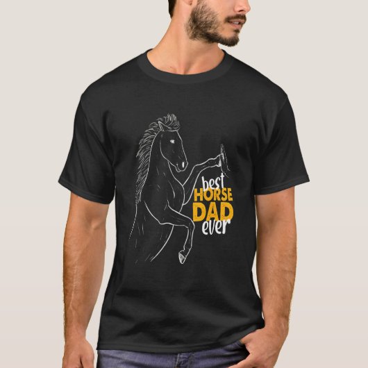 ホース最高のパパホースパパ Tシャツ (正面)