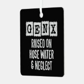 ホース水および無視で発生するX世代X世代 メタルオーナメント (正面左)