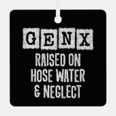 ホース水および無視で発生するX世代X世代 メタルオーナメント (正面)