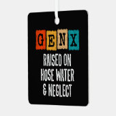 ホース水および無視で発生するX世代X世代 メタルオーナメント (正面左)