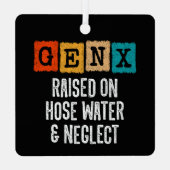 ホース水および無視で発生するX世代X世代 メタルオーナメント (裏面)