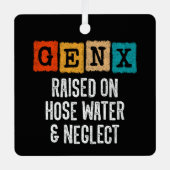 ホース水および無視で発生するX世代X世代 メタルオーナメント (正面)