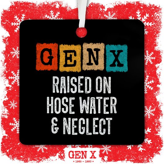 ホース水および無視で発生するX世代X世代 メタルオーナメント