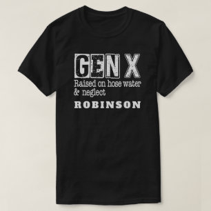 ホース水で生成されたGEN Xとパーソナライズされた無視 Tシャツ