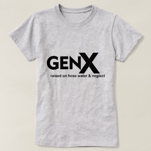 ホース水と無視で生成されたX Tシャツ (デザイン正面)