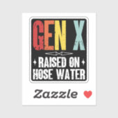 ホース水上に発生するGen X、Generation Xレトロ シール (シート)