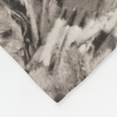 ホース熱狂するポートレート フリースブランケット (角)