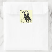 ホース熱狂する先住民アメリカン スクエアシール (バッグ)