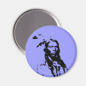 ホース熱狂する先住民アメリカン マグネット (正面/裏面)