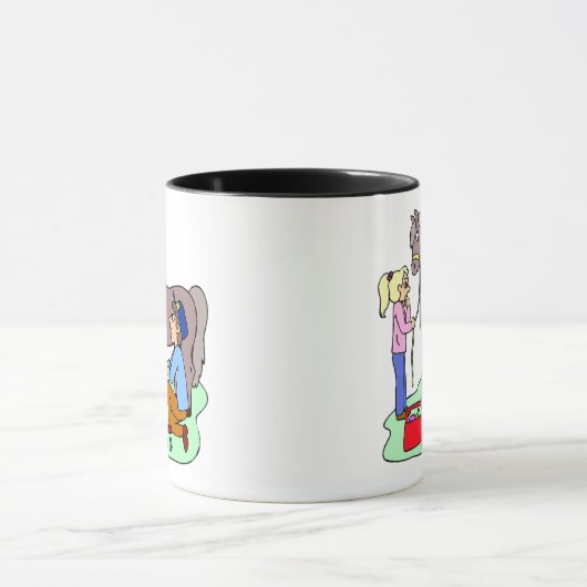 ホース獣医獣ウマ科の医ギフトアイディア マグカップ (中央)