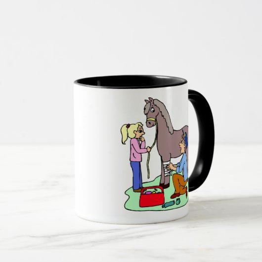 ホース獣医獣ウマ科の医ギフトアイディア マグカップ (正面右)