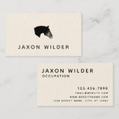 ホース白黒スモーククラミニマルウ 名刺 (正面/裏面)