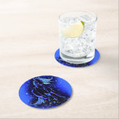 ホース紙コースターランニングズインブルームーンライト ラウンドペーパーコースター (インサイチュ)