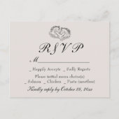 ホース素朴ウエスタンカントリーアイボリーウェディングRSVP インビテーションポストカード (正面)