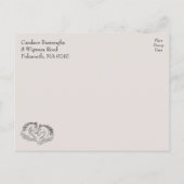 ホース素朴カントリーウェスタンエレガントブライダルシャワー インビテーションポストカード (裏面)