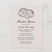 ホース素朴カントリーウェスタンエレガントブライダルシャワー インビテーションポストカード (正面)