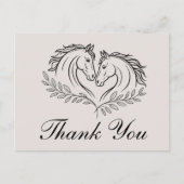 ホース素朴カントリー結婚ウェスタン ポストカード (正面)