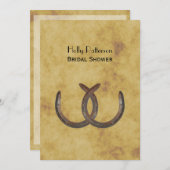 ホース素朴シューズ動揺してBG Vブライダルシャワー 招待状 (正面/裏面)