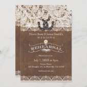 ホース素朴シューズ&レースカントリーリハーサルディナー 招待状 (正面/裏面)