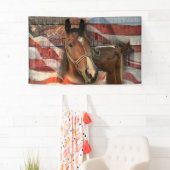 ホース素朴バーンアメリカ国旗 横断幕 (インサイチュ)