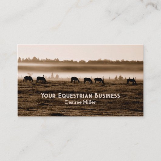ホース素朴ファームヴィンテージカントリー 名刺 (正面)