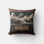 ホース素朴ポートレートニアファームハウスアットデュスク クッション (正面)