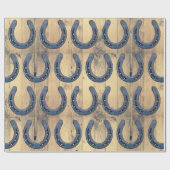 ホース素朴ランチホースシューズ&バーンウッドプランクス ラッピングペーパー (フラット)