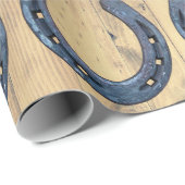 ホース素朴ランチホースシューズ&バーンウッドプランクス ラッピングペーパー (ロールコーナー)