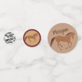 ホース素朴レザーフェイク子供の誕生日デコール コンフェッティ (正面)