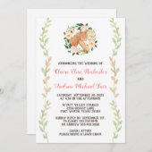 ホース結婚式招待状 – 水彩 招待状 (正面/裏面)