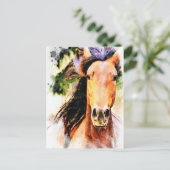 *~*ホース芸術的AR22ウマ科のプリントソフト ポストカード (スタンド正面)