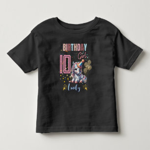 ホース誕生日ガールウクエストリアンパーティーデザイン トドラーTシャツ