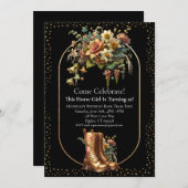 ホース誕生日トレイルライド招待状 招待状 (正面/裏面)