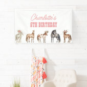 ホース誕生日バックドランドポニーパーティーバナー 横断幕 (インサイチュ)