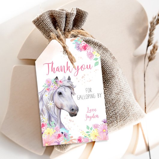 ホース誕生日メッセージカード ギフトタグ