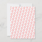 ホース誕生日招待状コーラルレッド 招待状 (裏面)