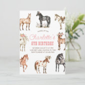 ホース誕生日招待状、フローラポニー招待状、ウェス 招待状 (スタンド正面)