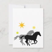 ホース誕生日招待状 招待状 (裏面)