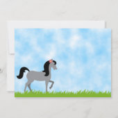 ホース誕生日招待状forガールズ 招待状 (裏面)