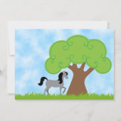 ホース誕生日招待状forガールズ 招待状 (裏面)