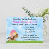 ホース誕生日招待状forガールズ 招待状 (スタンド正面)