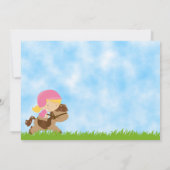 ホース誕生日招待状forガールズ 招待状 (裏面)