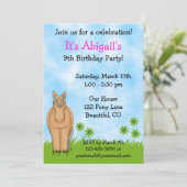 ホース誕生日招待状forガールズ 招待状 (スタンド正面)