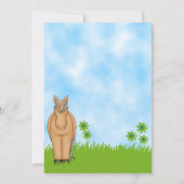 ホース誕生日招待状forガールズ 招待状 (裏面)