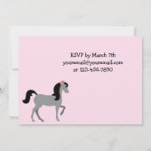 ホース誕生日招待状forガールズ 招待状 (裏面)